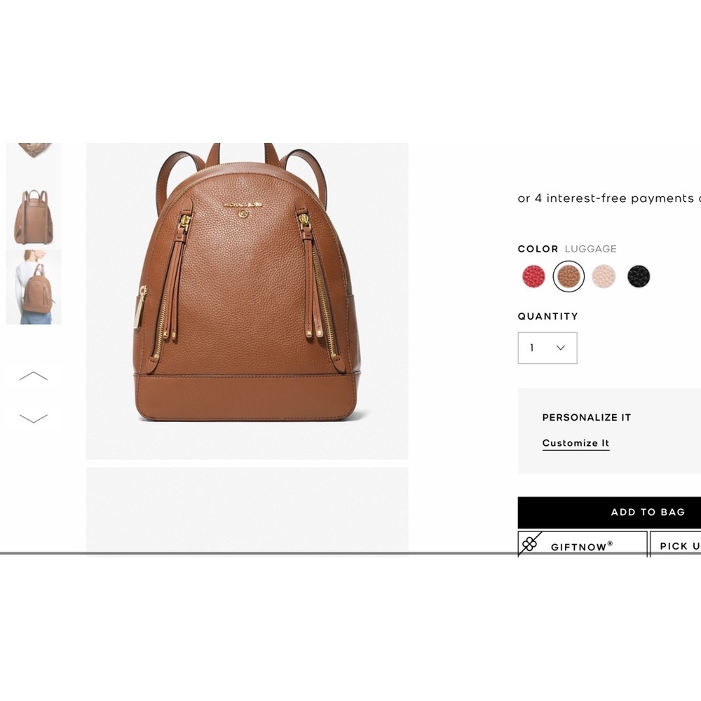 MK Brooklyn Medium Pebbled Leather Backpack